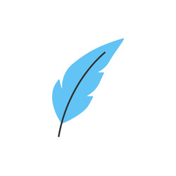 feather pen line icon vector image