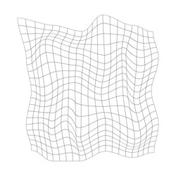 distorted square grid mesh warp texture bented vector image