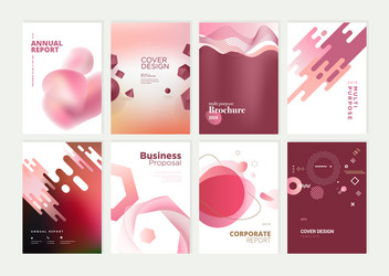 set of brochure and annual report design templates vector image