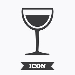 Wine glass sign icon alcohol drink symbol vector