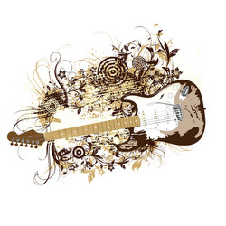 guitar vector image