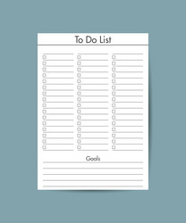 to do list or plan all tasks completed sheet vector image