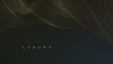 abstract luxury background with golden wave lines vector image