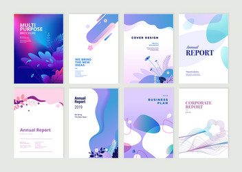 set of brochure and annual report design templates vector image