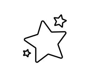 star icon line style feedback vector image