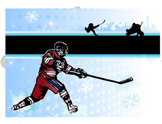 ice hockey poster vector image