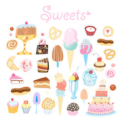 different sweets vector image