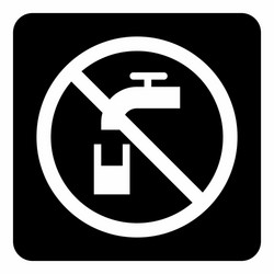 Non potable water icon vector