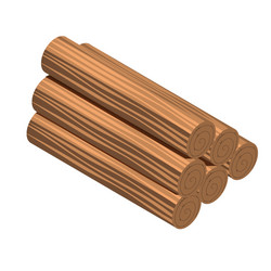 Wooden logs for forestry and lumber industry vector