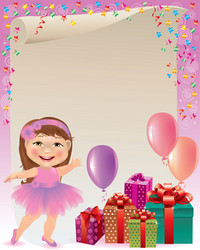 pink birthday background vector image