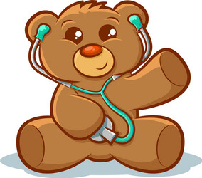 doctor teddy bear vector image