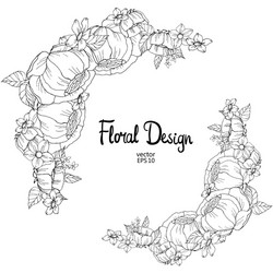 floral border vector image