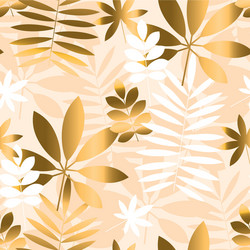 ivory and beige tropical foliage seamless pattern vector image