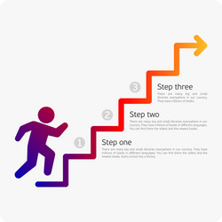 infographics man walking on stairs vector image