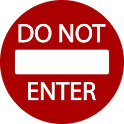 Do not enter road sign vector