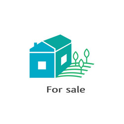 house with land vector image