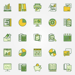 colorful accounting icons vector image