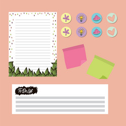 notebook school with supply vector image