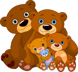 bear family vector image