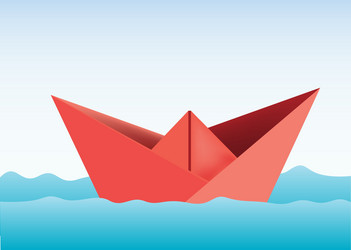 paper boat vector image