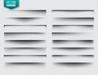 shadows set page dividers on transparent vector image