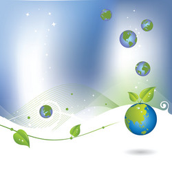 environment background with globe icon vector image