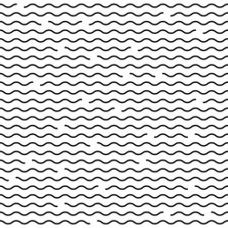 black abstract linear wave texture or pattern vector image