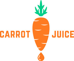 Simple carrot juice logo vector