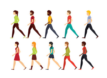 people walking design vector image