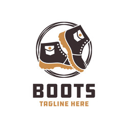 mountain boots fashion logo vector image