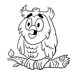 Simple black and white owl vector