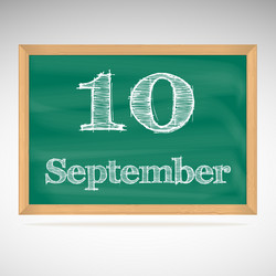 september 10 day calendar school board date vector image