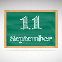 september 11 day calendar school board date vector image