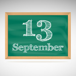 september 12 day calendar school board date vector image