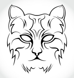 cat face tribal vector image