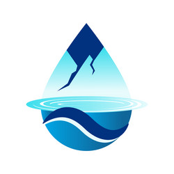 Great healthy aqua organic water sign logo design vector