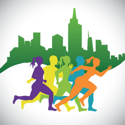 Runner athlete running design vector