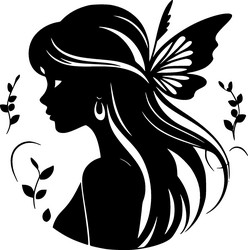 fairy - minimalist and flat logo vector image