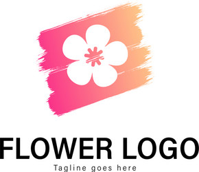 flower logo template design vector image