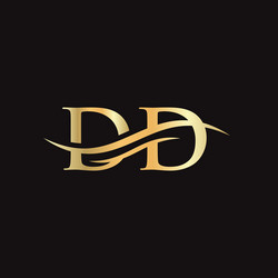 dd logo design initial letter vector image