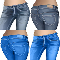 jeans female girl fashion young denim vector image