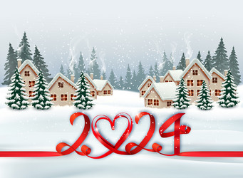 holiday christmas and happy new year background vector image