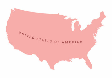 Usa map silhouette vector