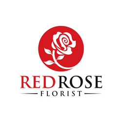 rose logo design template vector image