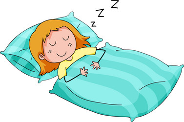 sleeping vector image