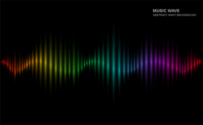 rainbow sound wave multicolor sonic dynamic vector image