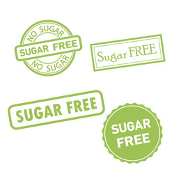 sugar free stamps isolated on white vector image