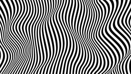 optical illusion op art wavy background with black vector image