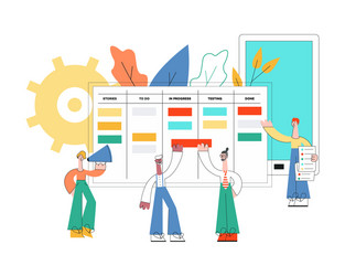 scrum planning technique vector