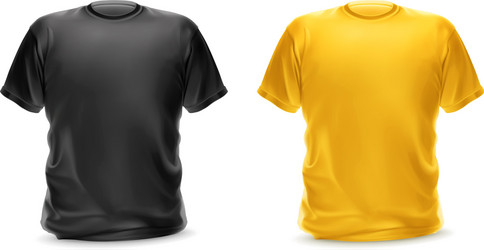 black and yellow t-shirts vector image